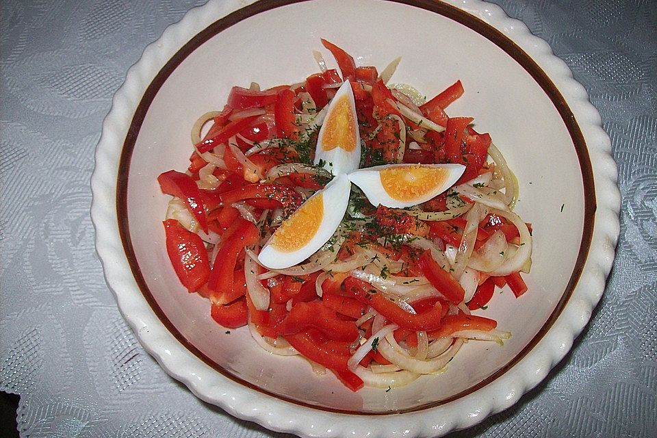 Paprika - Zwiebel - Salat