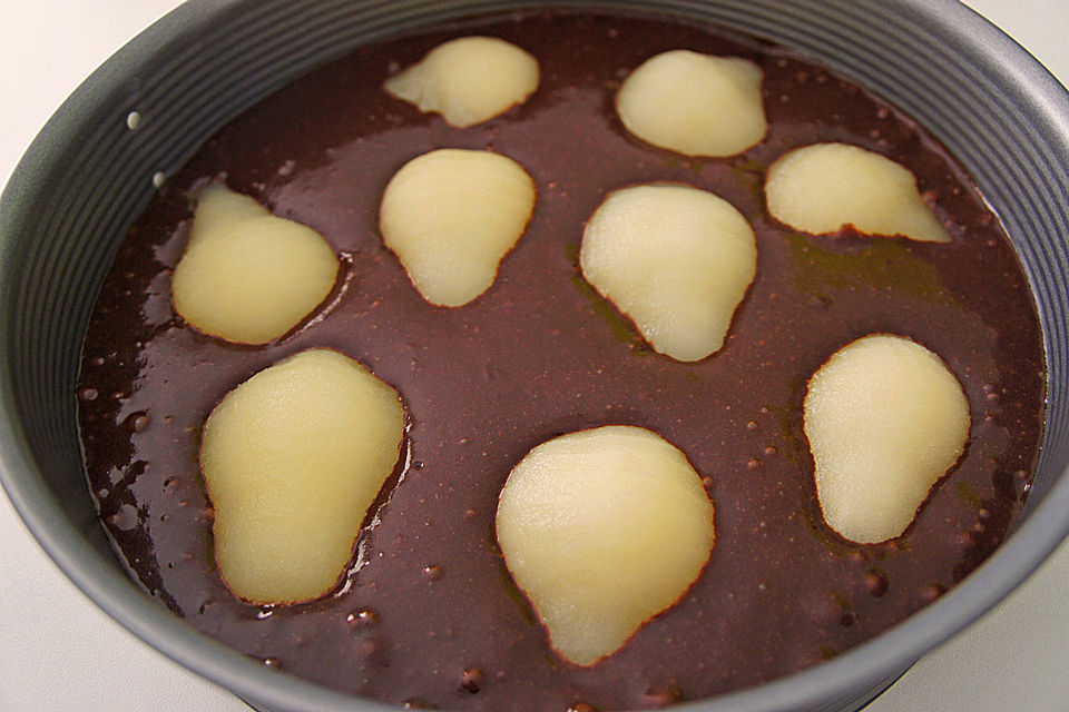 Schokoladenkuchen mit cremiger Ganache