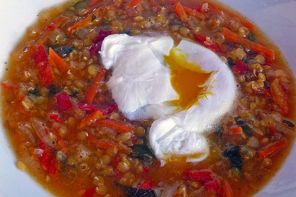 Zitronige Paprika - Linsen - Suppe