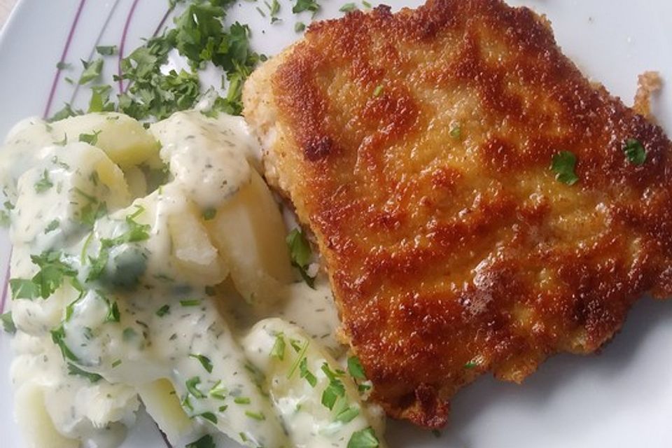 Backfisch mit Senfsoße