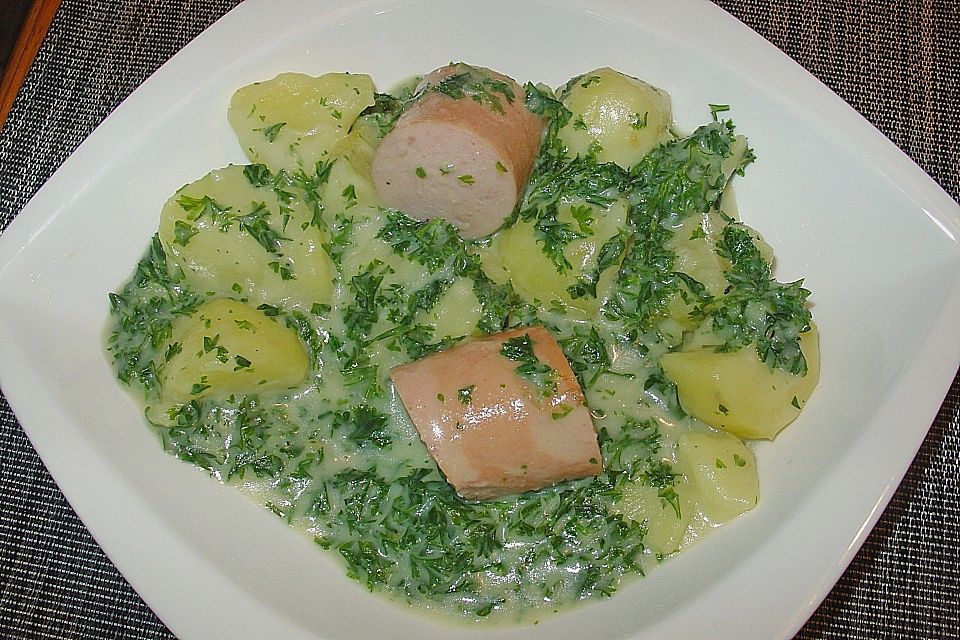 Petersilienkartoffeln mit Fleischwurst