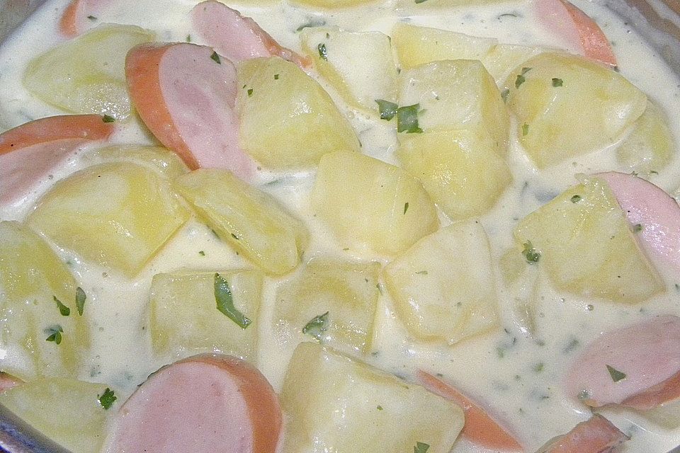 Petersilienkartoffeln mit Fleischwurst