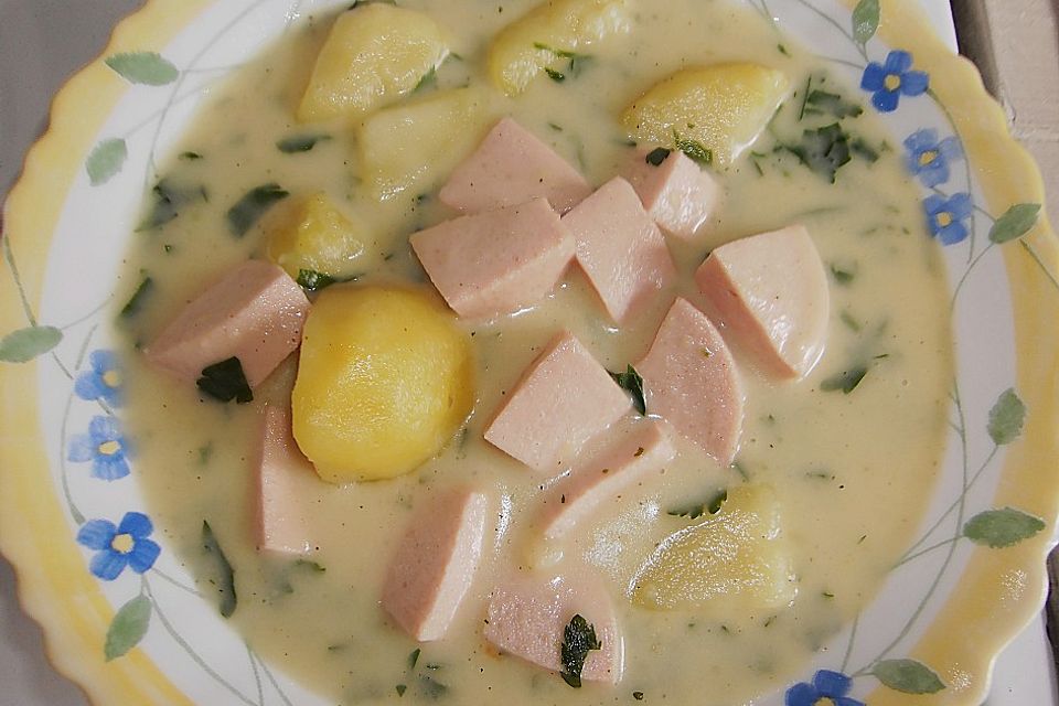 Petersilienkartoffeln mit Fleischwurst