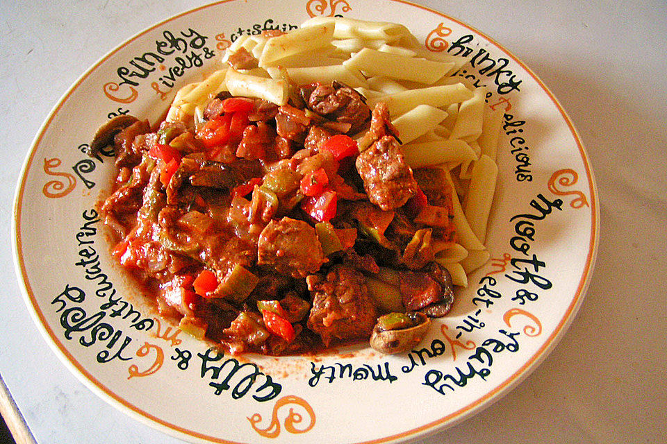 Rindfleisch - Geschnetzeltes mit Paprika