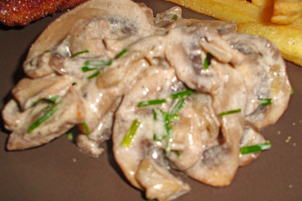 Würzige Rahmchampignons