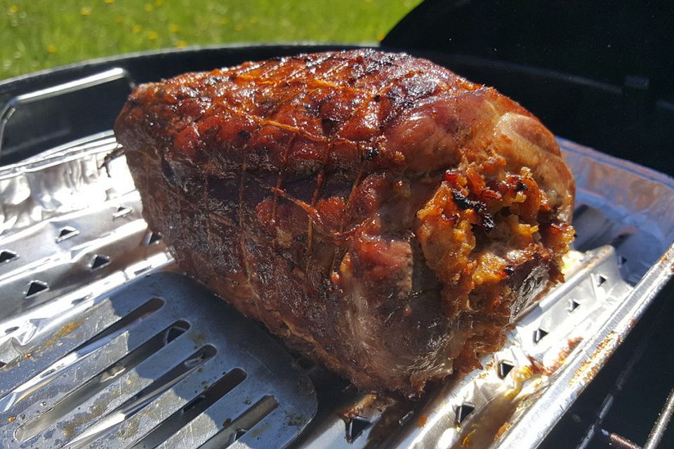 Spießbraten vom Holzkohlegrill