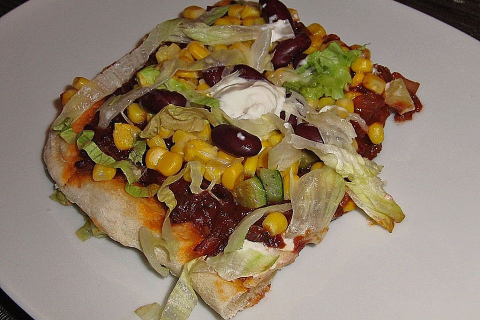 Mexikanische Wrap - Pizza