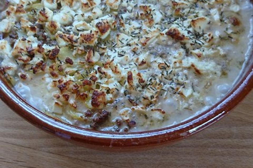 Hackfleisch - Schafskäse Gratin