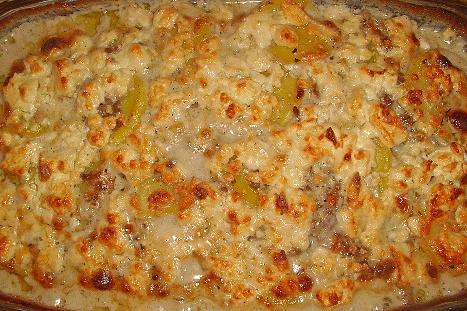 Hackfleisch - Schafskäse Gratin