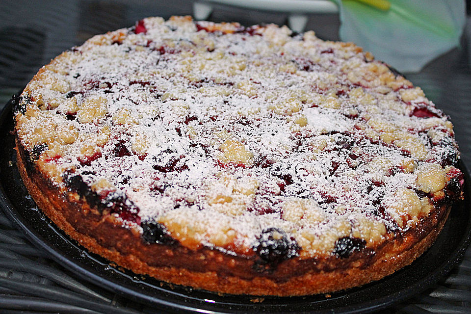 Stachelbeer - Streuselkuchen mit Quark