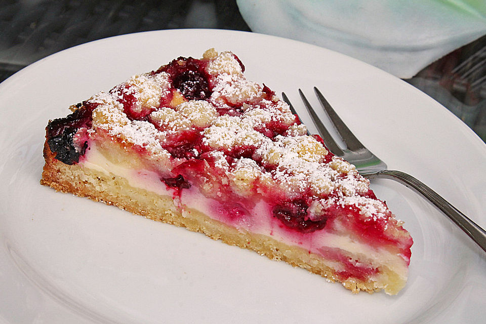 Stachelbeer - Streuselkuchen mit Quark