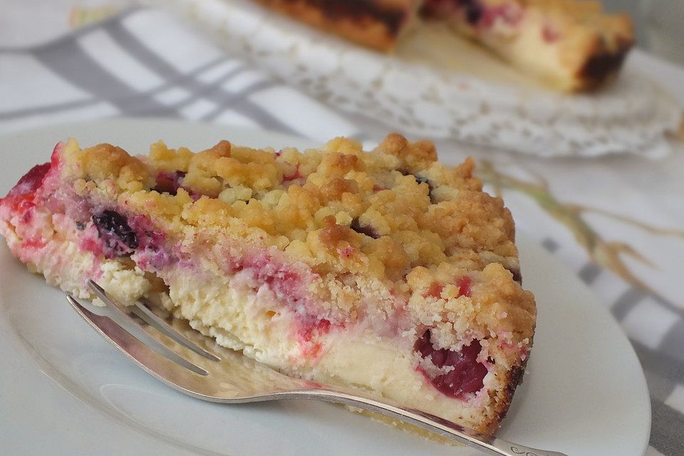 Stachelbeer - Streuselkuchen mit Quark