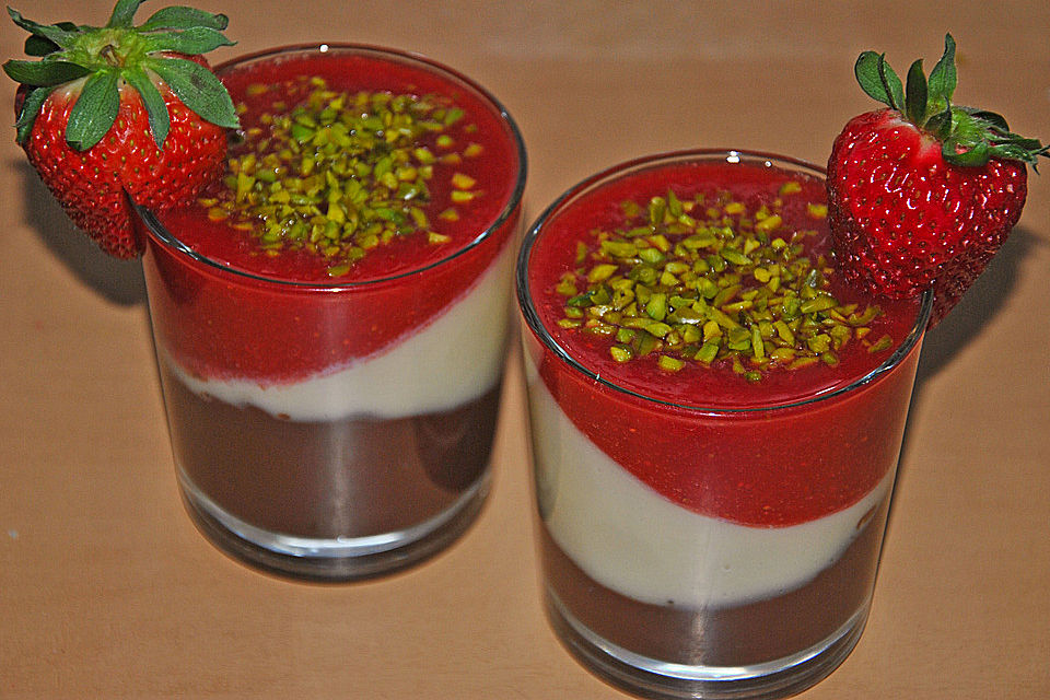 Erdbeer - Schoko - Vanille - Dessert