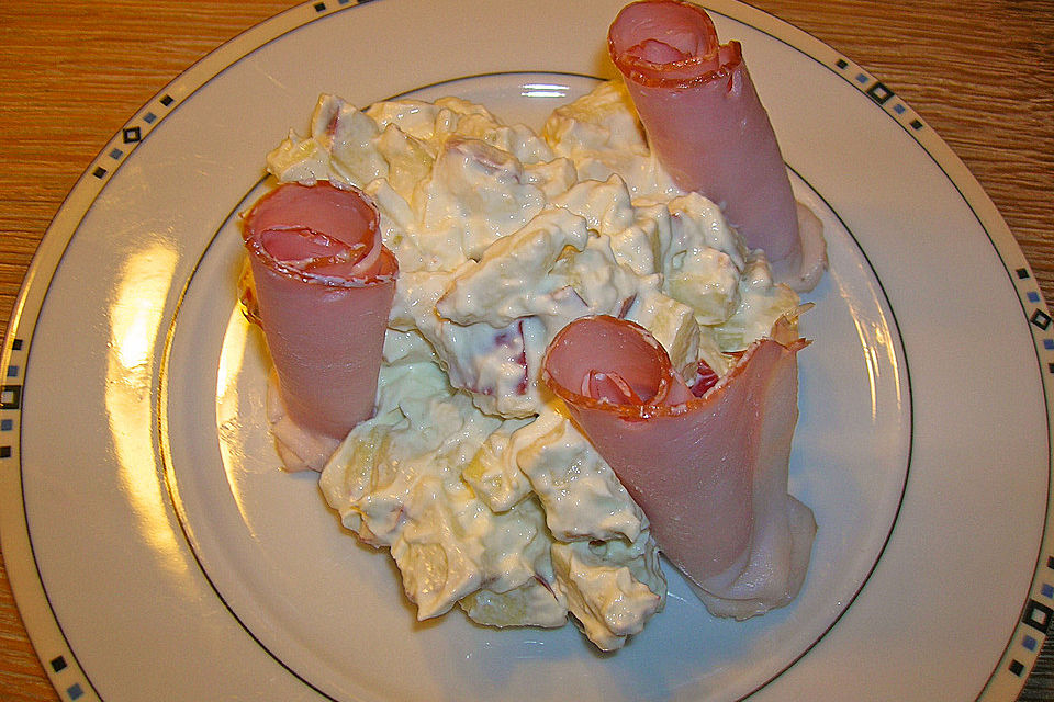 Apfelsalat mit Schinken