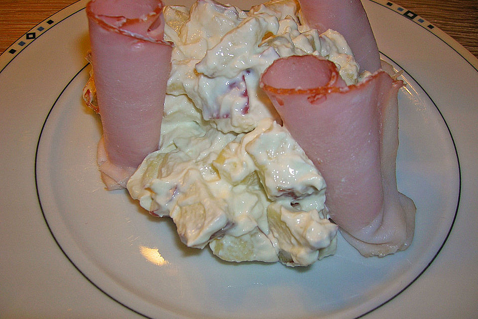 Apfelsalat mit Schinken