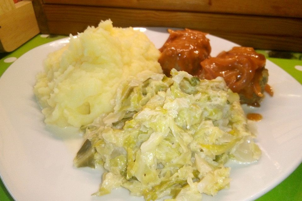 Spitzkohl in Sahne