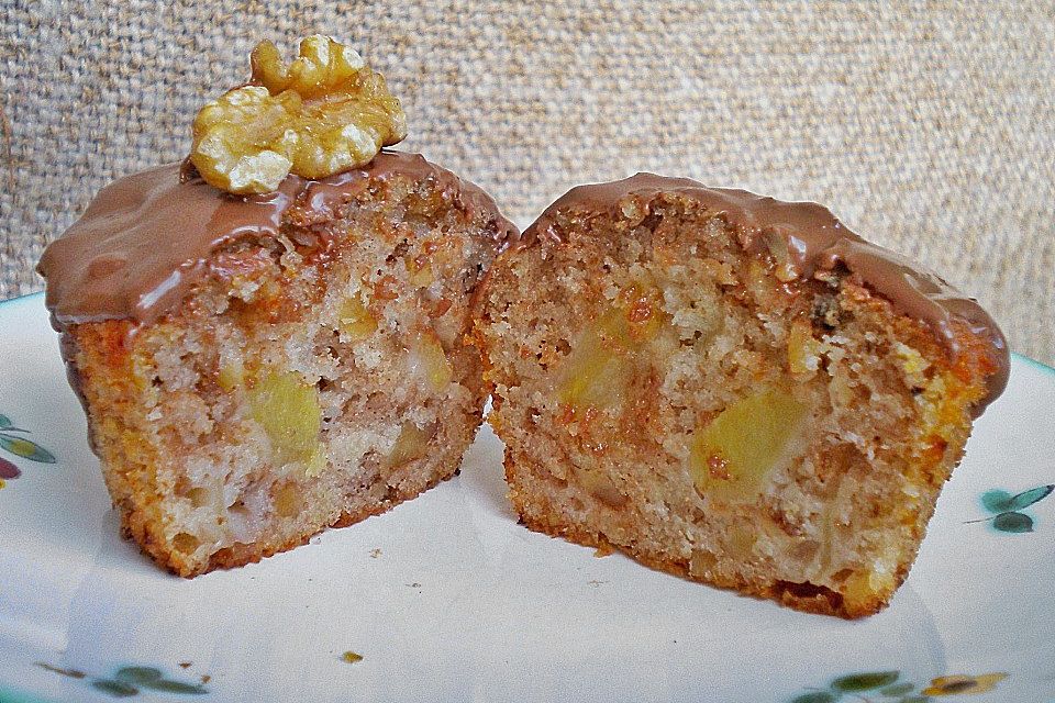 Apfel - Zimt - Walnussmuffins