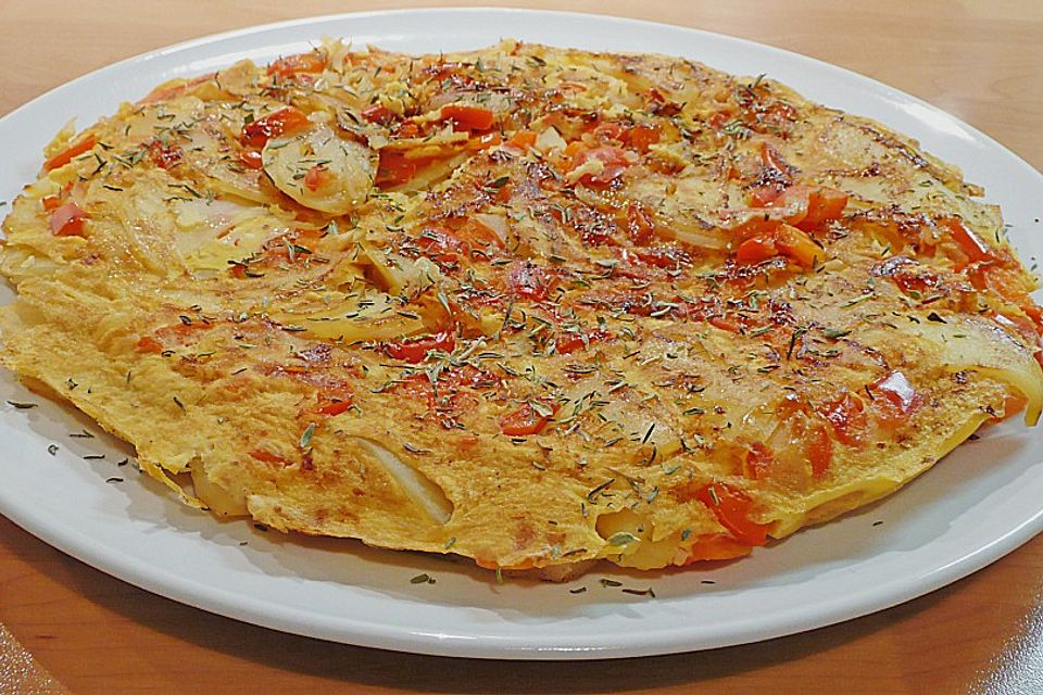 Kartoffel-Paprika-Tortilla