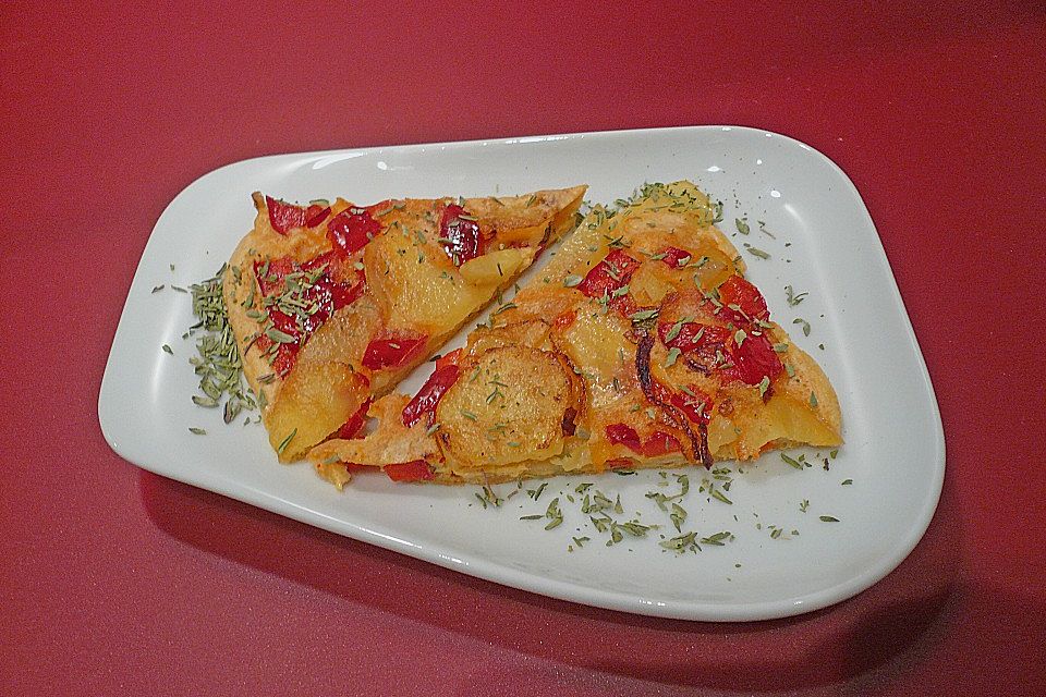 Kartoffel-Paprika-Tortilla