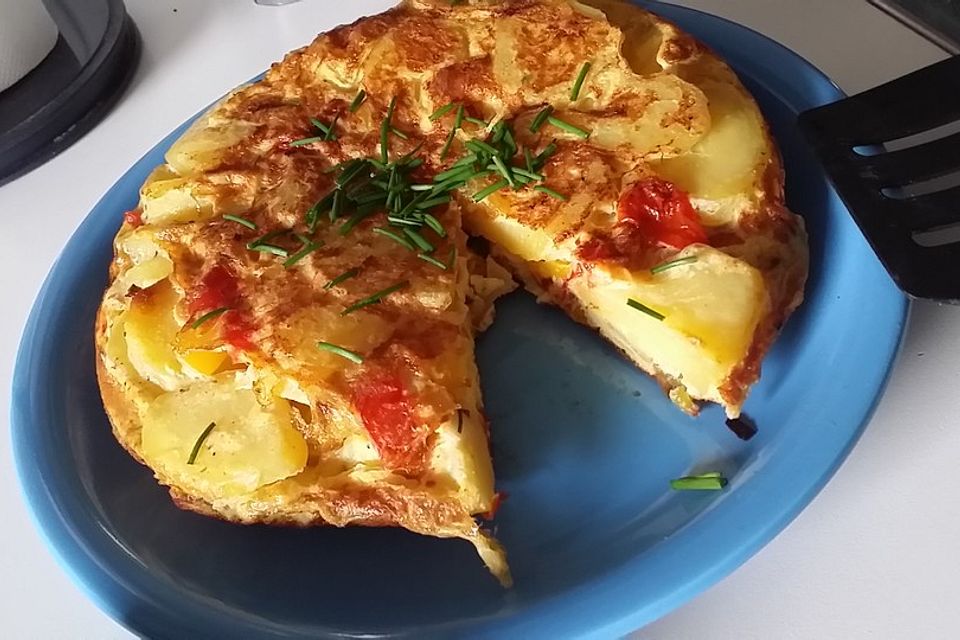 Kartoffel-Paprika-Tortilla