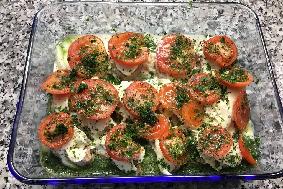 Gorgonzola - Schweinefilet auf Blattspinat