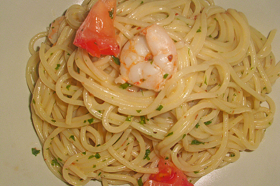 Spaghetti mit Gambas - Sauce