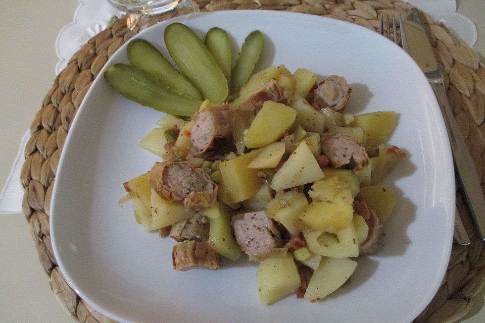 Fränkischer Bratwurstsalat