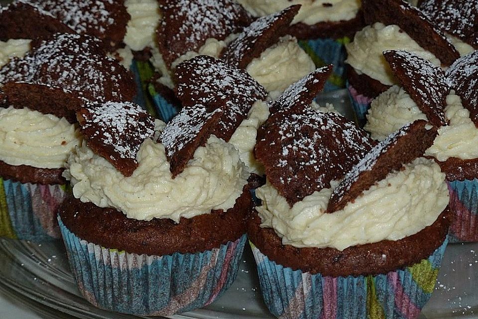 Schokoladige Schmetterlingscupcakes