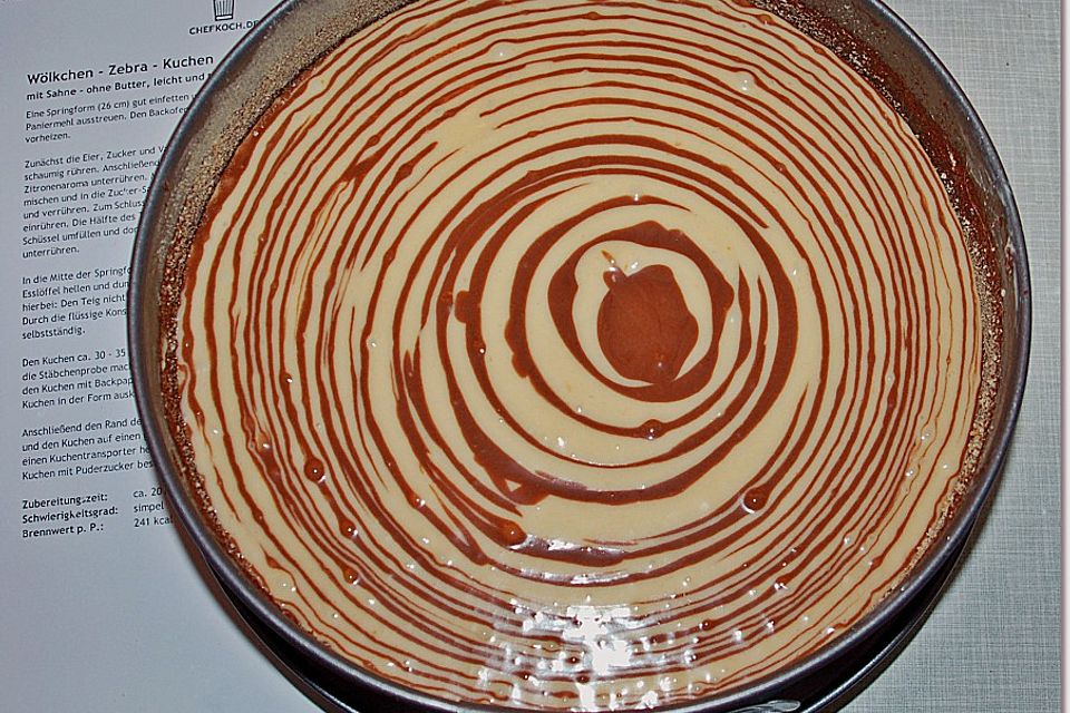 Wölkchen - Zebra - Kuchen