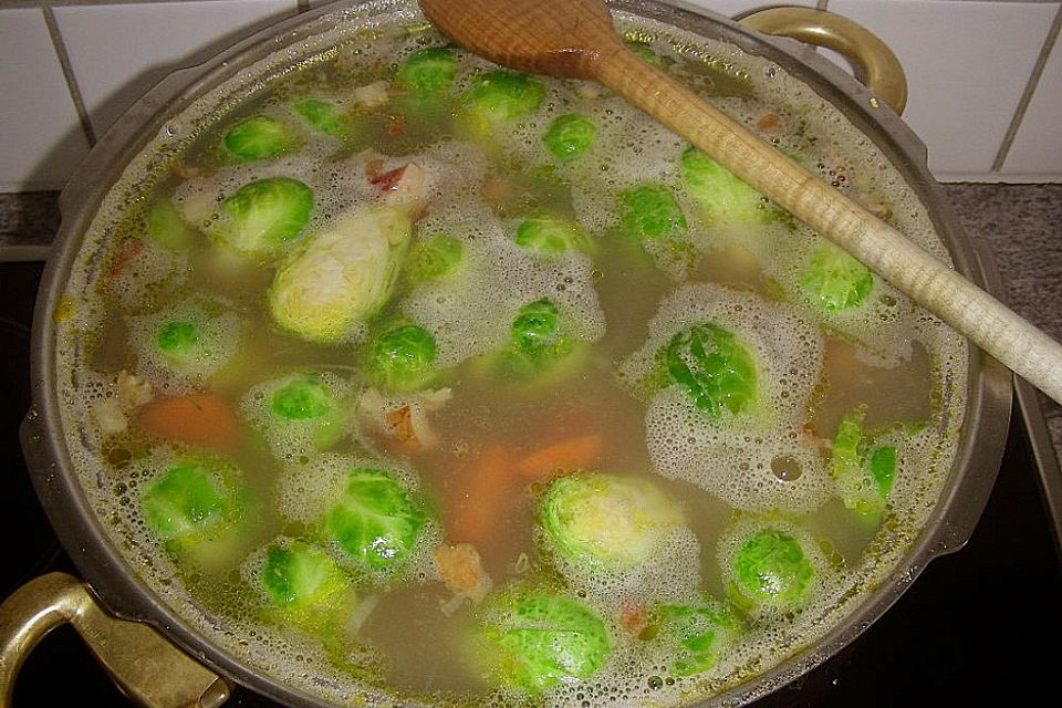 Bohnen - Gerstensuppe mit Ripple