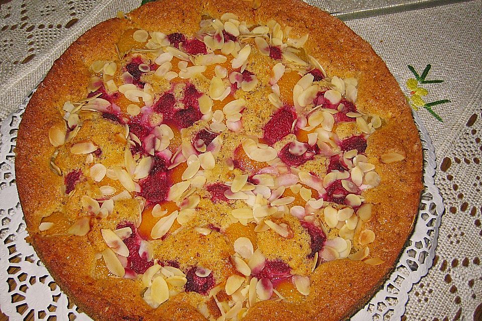 Aprikosen - Himbeer - Kuchen