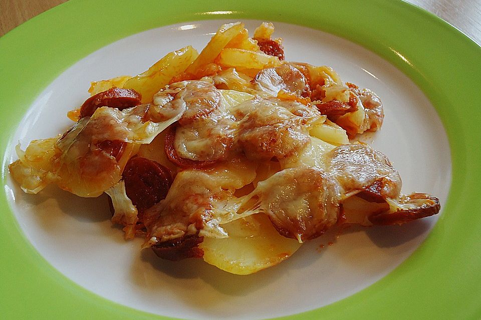 Chorizo - Kartoffeln mit Raclettekäse