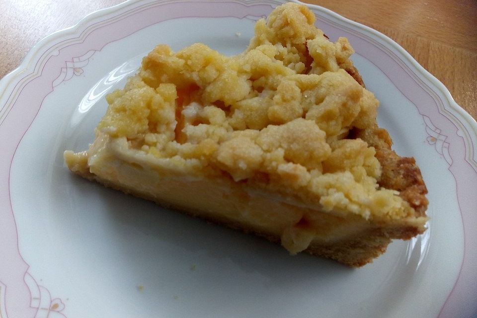 Streuselkuchen mit Pudding