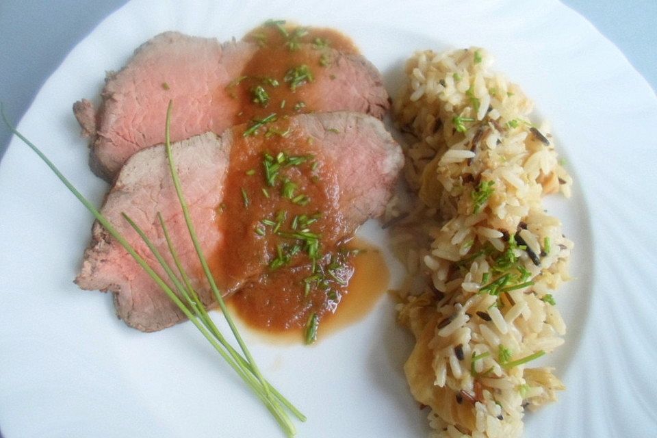 Rinderfilet mit Zuckersirup glasiert