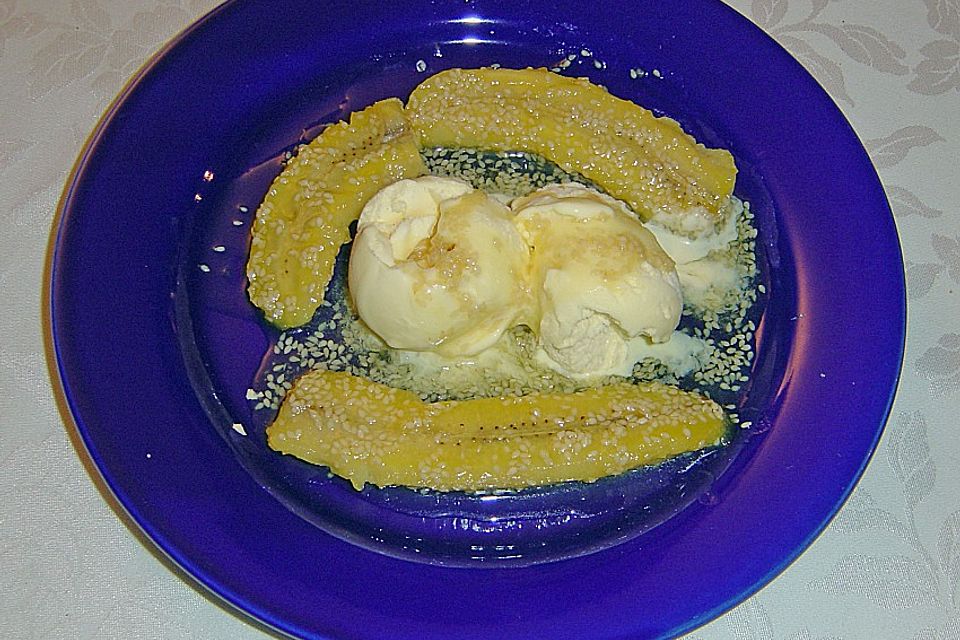 Bananen- Sesam Dessert