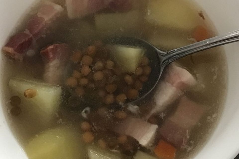 Einfache Linsensuppe