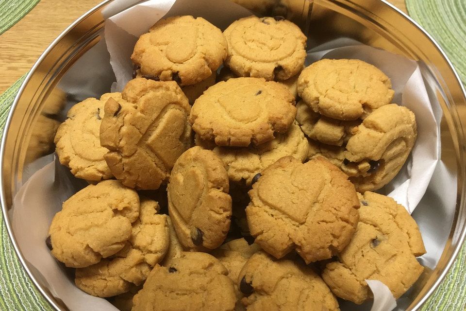 Saftige Erdnussbutter - Cookies