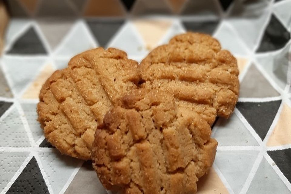 Saftige Erdnussbutter - Cookies