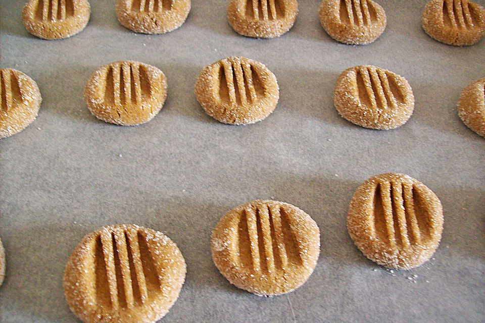 Saftige Erdnussbutter - Cookies