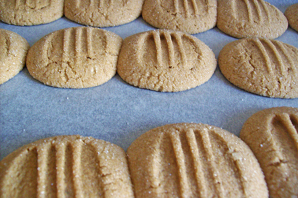 Saftige Erdnussbutter - Cookies