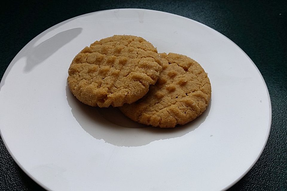 Saftige Erdnussbutter - Cookies