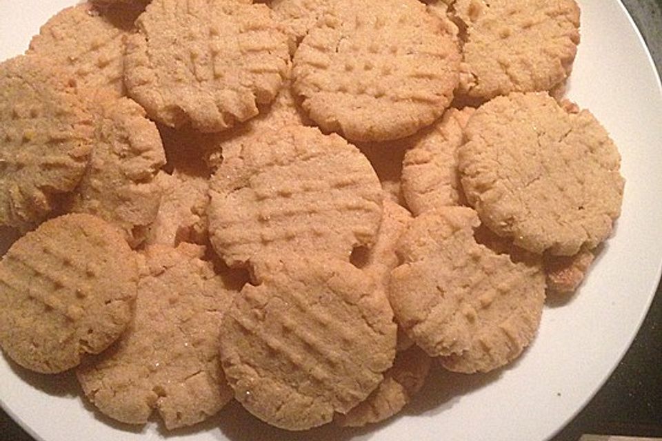 Saftige Erdnussbutter - Cookies