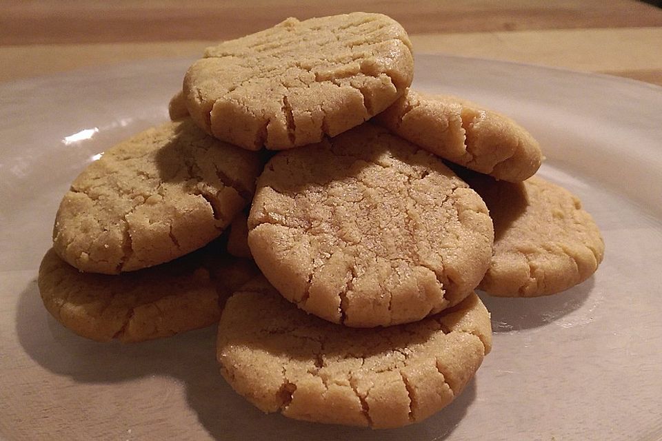 Saftige Erdnussbutter - Cookies