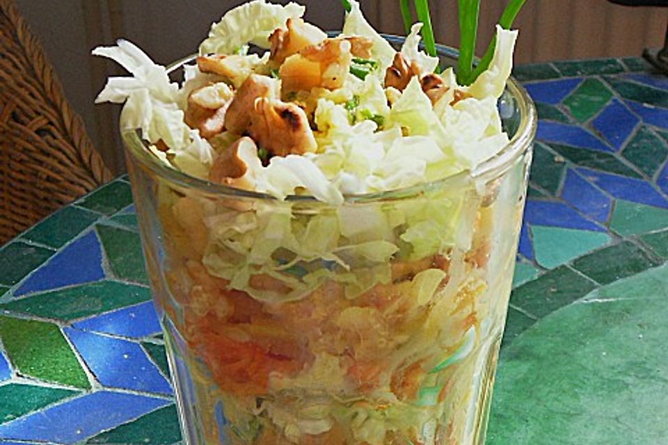 Chinakohl Schichtsalat