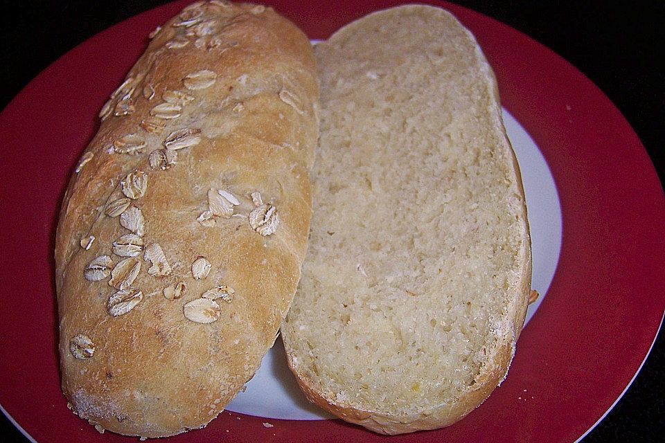 Haferflocken - Baguettebrötchen