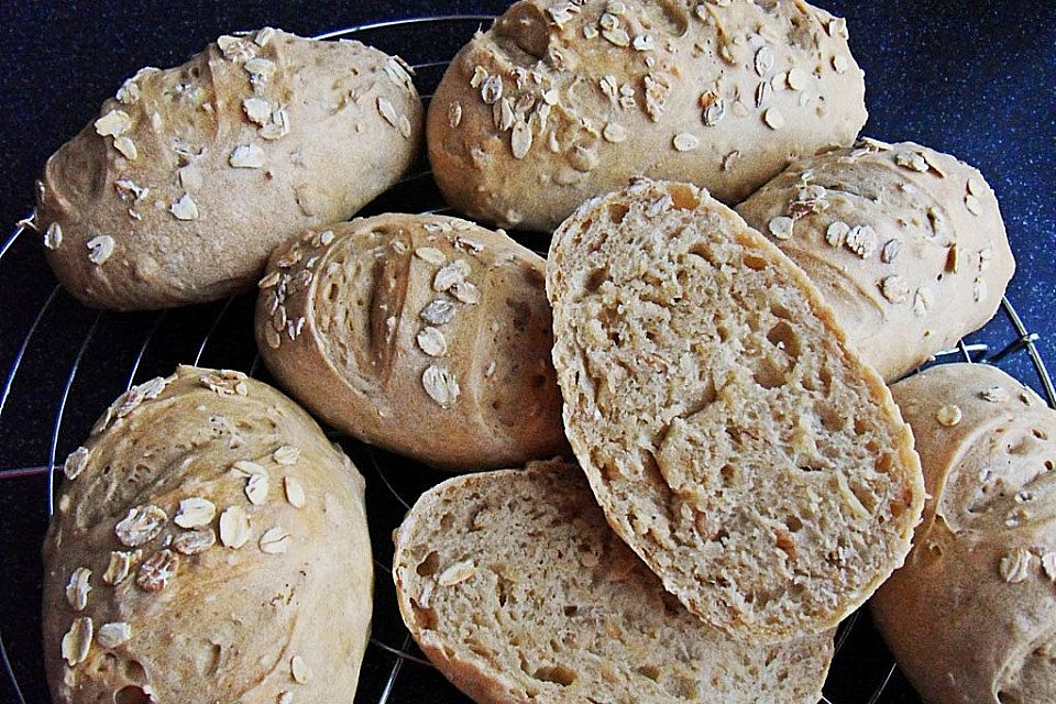 Haferflocken - Baguettebrötchen