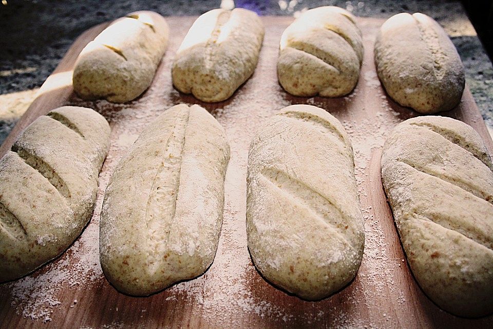 Haferflocken - Baguettebrötchen