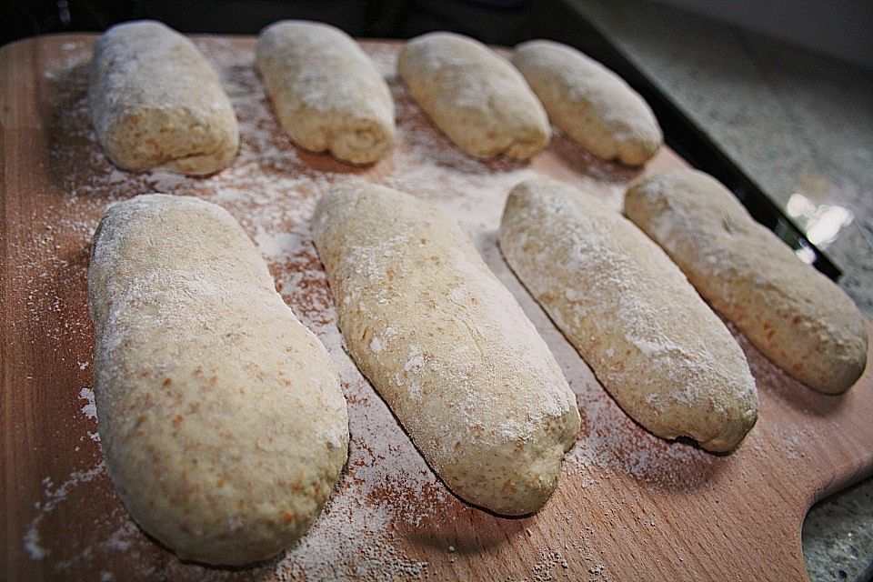 Haferflocken - Baguettebrötchen