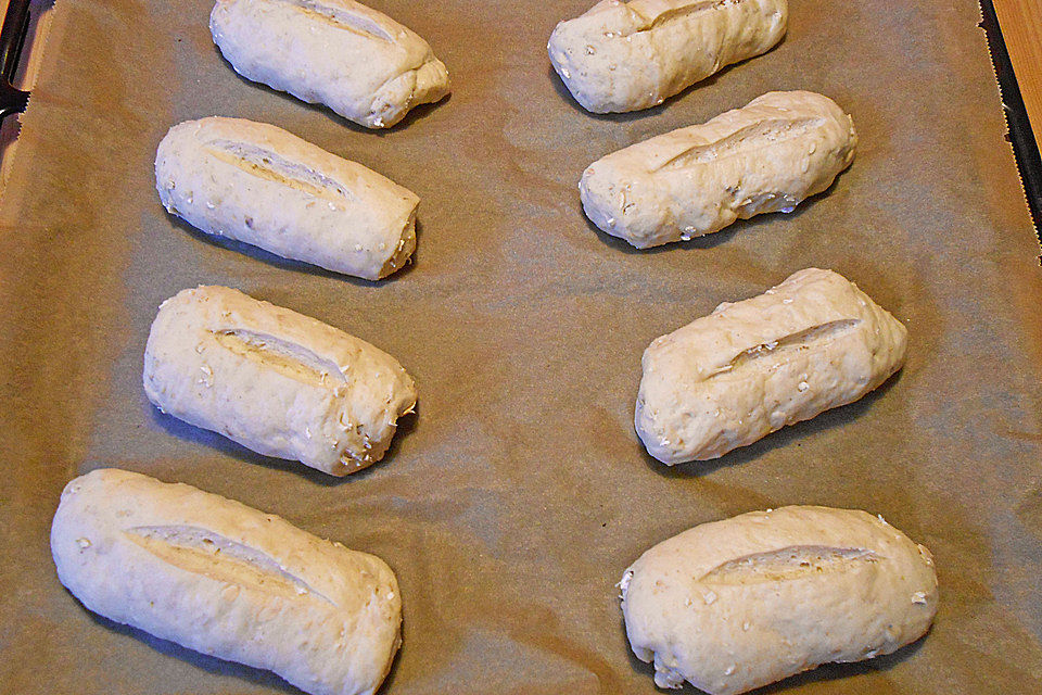 Haferflocken - Baguettebrötchen