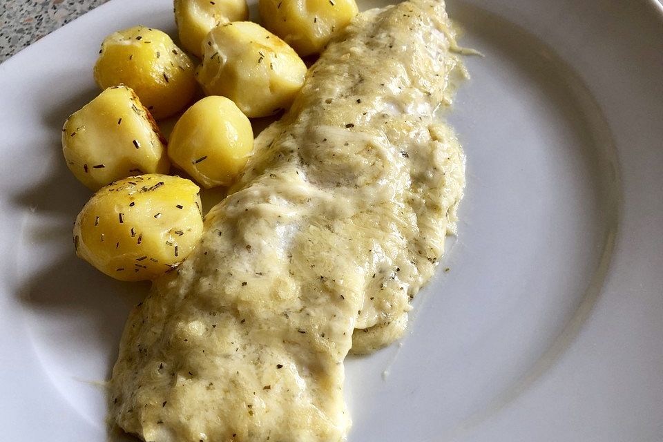 Fisch mit Käse überbacken